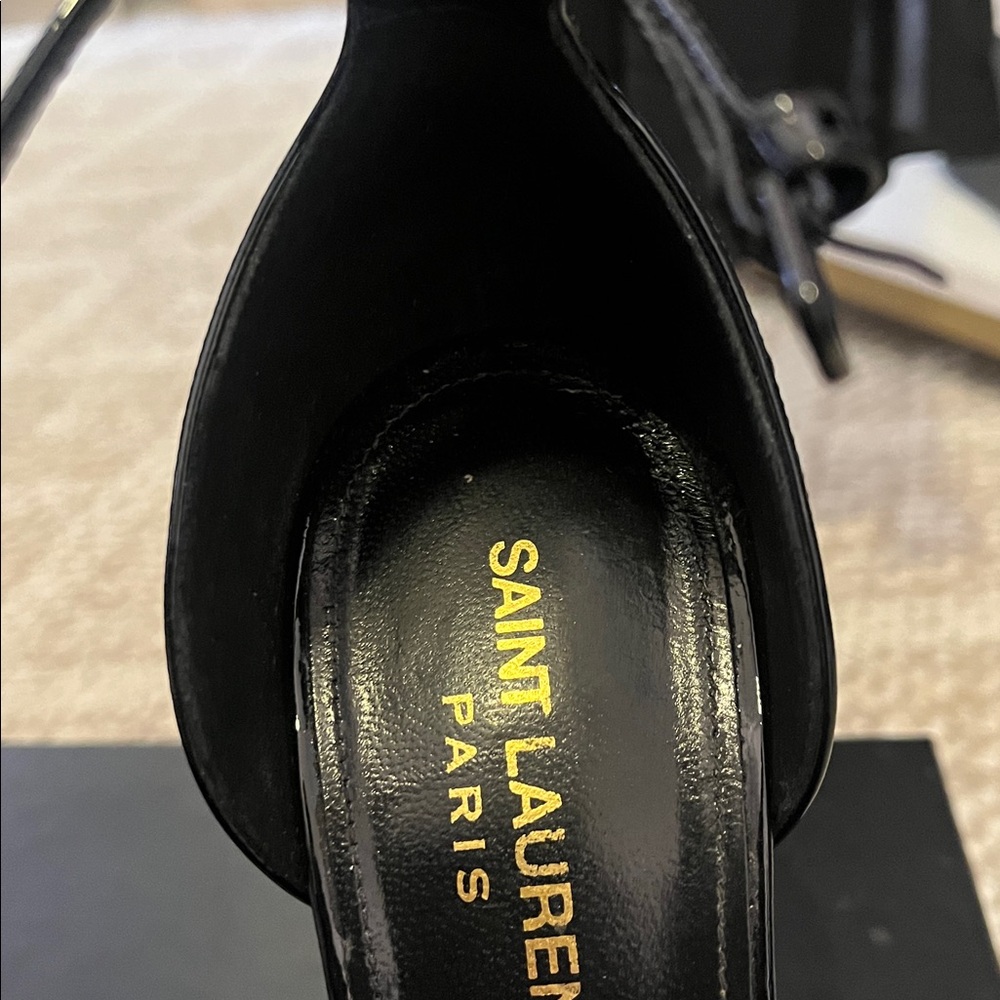 Saint Laurent Black Strappy Heels - Picture 11 of 11